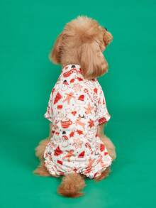 PETSIN Christmas Pajama Outfits Four-Legged Costumes For Corgi, English Bulldog, Pug, Teddy, Bichon, Schnauzer & Small Breeds - Multicolor - View 13