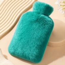 1pc Water Filling PVC Hot Water Bottle, Anti-Explosion With Cute Plush Cover - multicolor - View 7