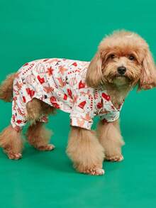 PETSIN Christmas Pajama Outfits Four-Legged Costumes For Corgi, English Bulldog, Pug, Teddy, Bichon, Schnauzer & Small Breeds - Multicolor - View 14