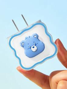 SHEIN X Care Bears 數據線保護套，適用於 iPhone 充電器，4 件組手機線材保護套，充電器保護套（不含數據線） - 藍色 - 查看 7