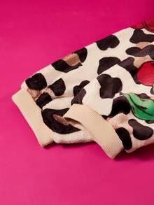 Betty Boop x SHEIN بطانية قابلة للارتداء من الفلانيل المطبوع، بطانية بغطاء رأس للاستخدام المنزلي والخارجي، ناعمة ومريحة، قابلة للغسل في الغسالة، هدية للعطلات - قهوة بيتي - مشاهدة 6