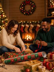 Christmas Print Gift Wrapping Paper - H - View 5