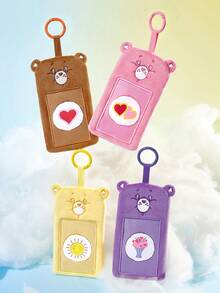 SHEIN X Care Bears 1個卡通卡包，可愛造型，適合放置偶像小卡、工作卡、校園卡、交通卡等，透明PVC視窗設計，可掛在包包上 - 愛心熊 - 查看 5