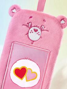 SHEIN X Care Bears 1個卡通卡包，可愛造型，適合放置偶像小卡、工作卡、校園卡、交通卡等，透明PVC視窗設計，可掛在包包上 - 愛心熊 - 查看 2