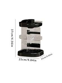 Multi-Color Optional Rotating Makeup Organizer, Multi-Layer Detachable Storage Rack With Jewelry Hanging Design Bathroom Vanity Desktop Cosmetic Holder - Multicolor - View 13
