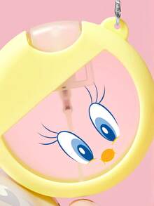 LOONEY TUNES X SHEIN 25ml/0.87oz 可愛卡通便攜噴霧瓶，可補充式酒精洗手液瓶，配備矽膠保護套與掛繩，柔軟矽膠材質，迷你卡片噴霧瓶，化妝品旅行分裝瓶，壓噴頭，禮品 - 黃色 - 查看 3
