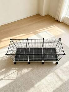 1pc Indoor Rabbit Villa With Tray Easy To Clean Pet Cage Guinea Pig Dutch Pig Mini Rabbit And Other Small Animals - Assembled Version - View 6