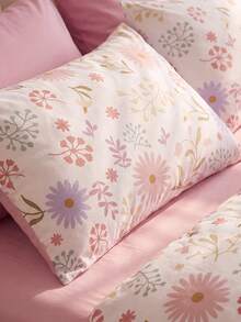 SHEIN 2/3 Piece, Quilt Cover Bedding Set, Pastoral Light Retro Style, Warm Room Decoration, Skin-Friendly And Breathable, Super Soft And Anti-Pilling, Quilt Cover + Pillowcase, No Quilt Core, Universal In All Seasons, Machine Washable - Multicolor - View 3