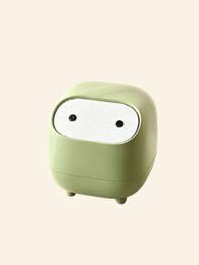 Mini Desk Trash Can With Press-Open Lid, Small Office Tabletop Waste Basket, 2-Layer Portable Garbage Bin For Home, Car, Dorm - Multicolor - View 19