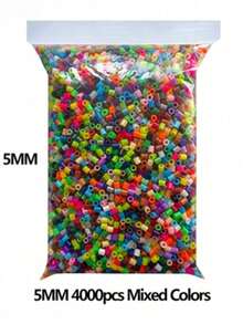 MINKOJA 2.6mm/5mm Black & White 3D Pixel Fuse Beads Toy, Suitable For Handcraft, Decoration And DIY Puzzle Making.Mixed‑Color Beans, Color System Is Not Fixed, Random Delivery. Please Do Not Purchase If You Mind. - Multicolor - View 16