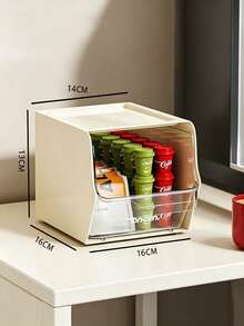 Haus Hana 1pc Wall Mount Tea Bag Storage Organizer, Snack & Instant Coffee Rack, Beverage Sundry Storage Box For Coffee Table Desktop - Multicolor - View 9