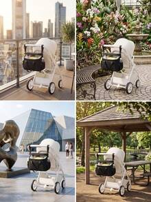 SHEIN Waterproof Stroller Storage Bag, Storage Bag, Multi-Functional Can Be Worn Or Hung, Suitable For Baby Mothers To Go Out - Multicolor - View 5