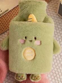1 Unisex Cartoon Flocking Hot Water Bag, Large Capacity, Repeatable Irrigation, Explosion-Proof, Leak-Proof, Detachable, Hand Warmer, Suitable For Winter Outdoor Camping, Travel, Home, Office, School, Dormitory, Daily Use - Multicolor - View 13