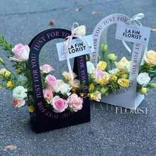Foldable Paper Basket Set, Handheld Wedding Bouquet Gift Bags, Flower Wrapping, Flower Arrangement Baskets, Wedding Gift Decor, Ideal For Mother'S Day, Father'S Day, Eid Al-Adha, Flower Bouquet Wrapping - Multicolor - View 4