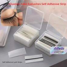 Glueless Fake Eyelashes Self-Adhesive Strip, No Glue Needed, Waterproof, Reusable & Long-Lasting Adhesive, Lash Extension Tools, Self-Adhesive Lash Strips, Lash Adhesive Alternative - Multicolor - View 1