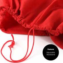 Setelan Santa Merah dari Kain Felt Ukuran Dewasa 5 Potong, Kostum Santa Sekali Pakai dari Kain Non-Woven untuk Dekorasi Natal, Pakaian Santa Pria, Cocok untuk Pesta Natal, Acara Lari, dan Lainnya. - Merah - View 9