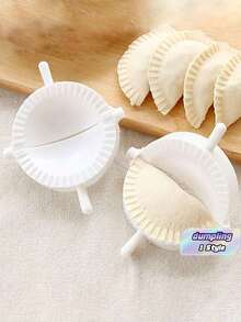 3 Pieces Pasta Mold, Diy Pasta Mold, Pasta Maker Machine, Dough Roller, Quick And Easy Pasta Maker, Plastic Pasta Mold For Perfect Pasta, Handmade Pasta Maker, Plastic Pasta Mold, Quick Pasta Clip, Ideal Diy Tool For Making Calzones - White - View 1