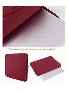 1pc Laptop Sleeve Bag, Fits 11/13//15/16 Inch Notebooks - Ultra Slim Protective Case, Soft Lining, Universal Size - Compatible With Air Pro Essential, Xps Protector, Hp Pavilion Cover, Swift Shield, Zenbook Guard, Essential For Office - Burgundy - View 7
