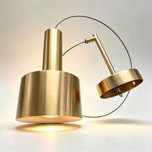1/2‑Pcs Premium Wireless Charging Wall Lamp, Dimmable Bulb & Remote‑Controlled RGB Ambient Decor Wall Light, Battery‑Operated Drill‑Free Wireless Wall Sconce With Adjustable Lanyard, Modern Gold Wall Light For Bedroom, Living Room, Hallway - Multicolor - View 7