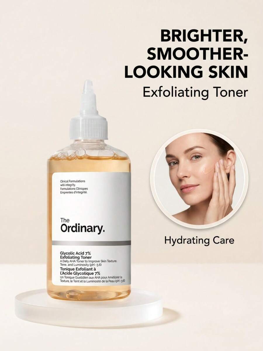 The Ordinary Glycolic Acid 7% Exfoliating Toner 240 Ml – Toner, Exfoliating, For Dull Skin, Glycolic Acid, Suitable For Evening Skincare Routine - Clear - View 1