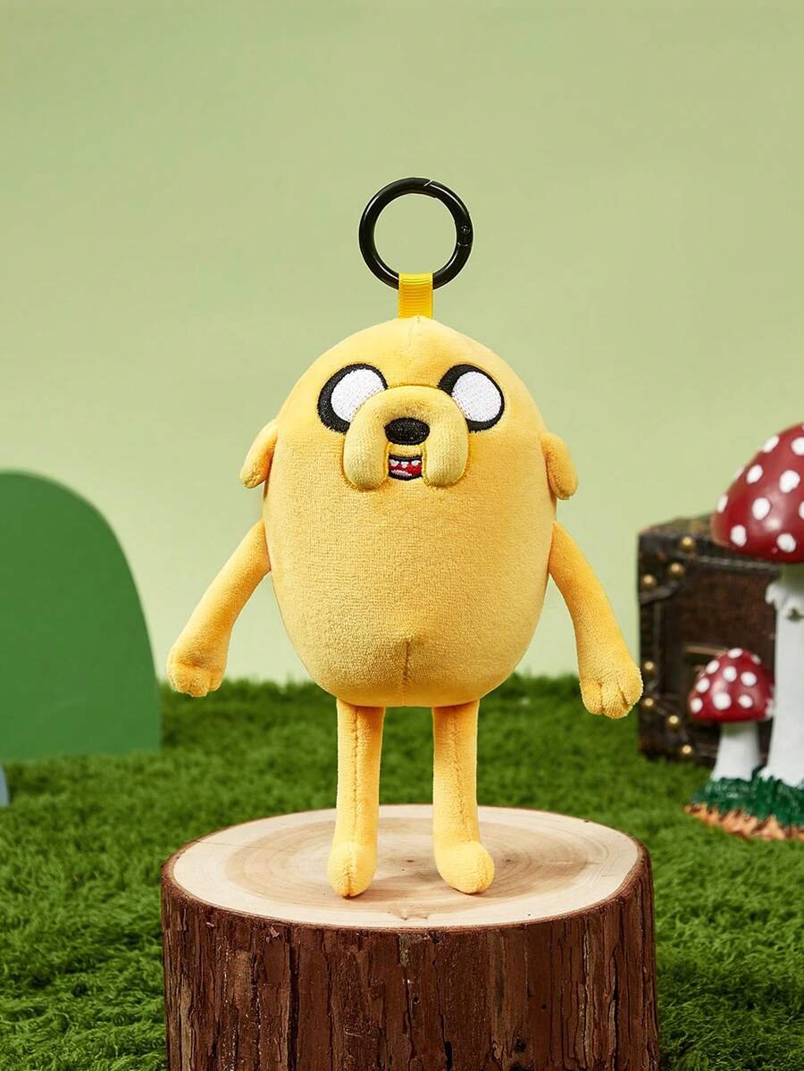 ADVENTURE TIME X POKOJA LAND ,A Co-Branded 3D Plush Keychain, Classic Design, Can Be Hung On Bags, Key Chains, Schoolbags, Etc., Suitable For People Of All Ages Including Teenagers And Adults. - Yellow - View 1