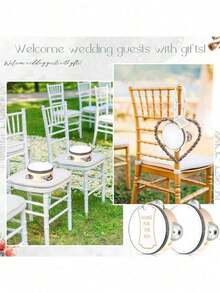 4pcs 4-Inch Wholesale Adult Wedding Hand Drums, Wooden Hand-Held Drums With Metal Bells, White Hand Drums, Wedding Party Gifts, Musical Instruments - 4 inches - View 2
