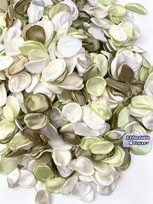 200/300/500/1000 Pcs,Sage Green,Silk Rose Petals, Artificial Leaves, Suitable For Wedding Flower Baskets, Center Decorations On The Dining Table, Parties, Bridal Parties, And Romantic Night Decorations - Rat tail green four colors - View 1