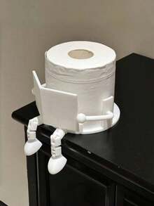 Funny 3D Printed Reading Buddy Roll Paper Holder Creative Novelty Tissue Stand Decorative Figurine Home Bathroom Desk Ornament - Multicolor - View 5
