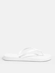 Grefit Women's Fashion White Flip Flops Summer - White - View 8