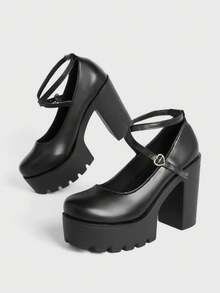 Sugerpunk Women's High Heels, Gift For Girlfriend Fall Shoes - Black - View 4