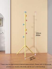 Cute Colorful Kids Floor Coat Rack, Tripod Base Children Clothing Hanger Stand With Multiple Hooks, Freestanding Hat & Backpack Organizer For Kid Bedroom Decoration - Multicolor - View 12