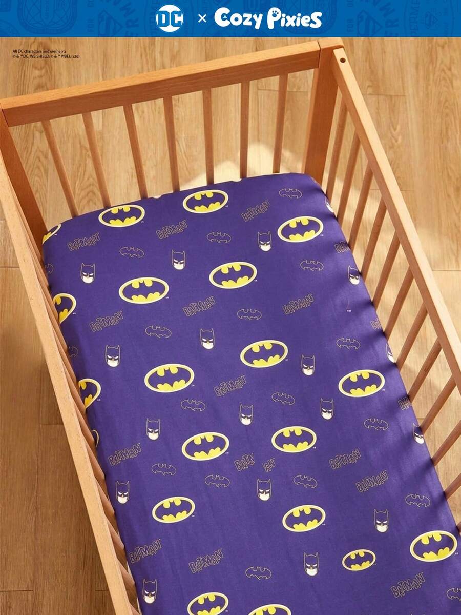 BATMAN X Cozy Pixies 1 Cartoon Printed Baby Mattress, Soft And Breathable, Machine Washable. Fully Enclosed High Elastic Elastic Band, Not Easy To Shift And Slip, Printed - Batman - View 1