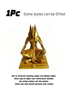 Gothic Meditating Anubis Figurine Collectible Figure Mysterious Tabletop Home Decor Ornament - 1PC - View 11