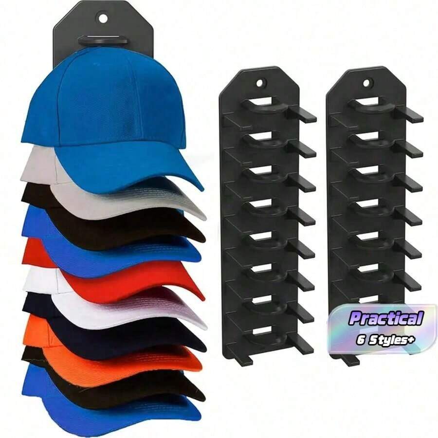 1/2/4pcs Baseball Cap Storage Rack, Strong Adhesive Wall-Mounted Hat ...