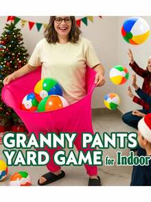 1 Grandma Pants Courtyard Game, Detachable Oversized Stretch Pants ...