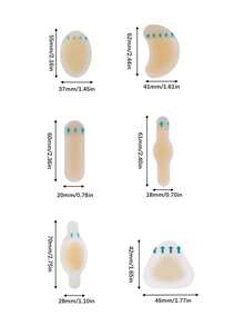 18-Piece Pack Of Hydrocolloid Gel Blister Patches, Blister Cushion Pads, Suitable For Heels, Toes, And Skin Protection. - multicolor - View 4
