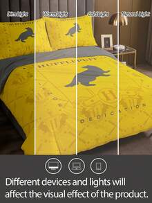 HARRY POTTER X Joivida 2/3 Pieces 100% Polyester Bedding Set, Duvet Cover Set, Soft Microfiber Bedroom All-Season Modern Polyester Bedding Collection, 1 Duvet Cover + 1/2 Pillowcases (No Comforter Included) - Multicolor - View 5