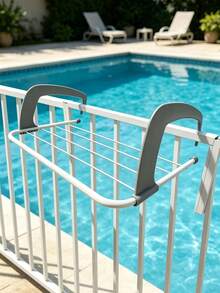 Tendedero plegable ajustable, tendedero portátil plegable y retráctil para colgar ropa en balcones y ventanas, estante de almacenamiento para ropa, calcetines y plantas, adecuado para lugares interiores y exteriores como balcones, barandillas de radiadores y alféizares de ventanas. - Multicolor - Ver 3