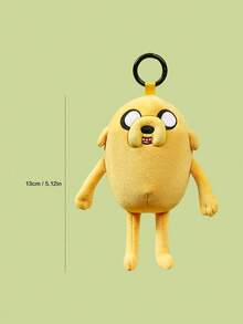 ADVENTURE TIME X POKOJA LAND ,A Co-Branded 3D Plush Keychain, Classic Design, Can Be Hung On Bags, Key Chains, Schoolbags, Etc., Suitable For People Of All Ages Including Teenagers And Adults. - Yellow - View 4