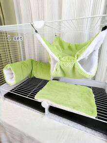 Sugar Glider Ferret Hammock Tunnel Hideout 3PCS, Double Layer Hanging Pet Bed For Small Animals, - Multicolor - View 6
