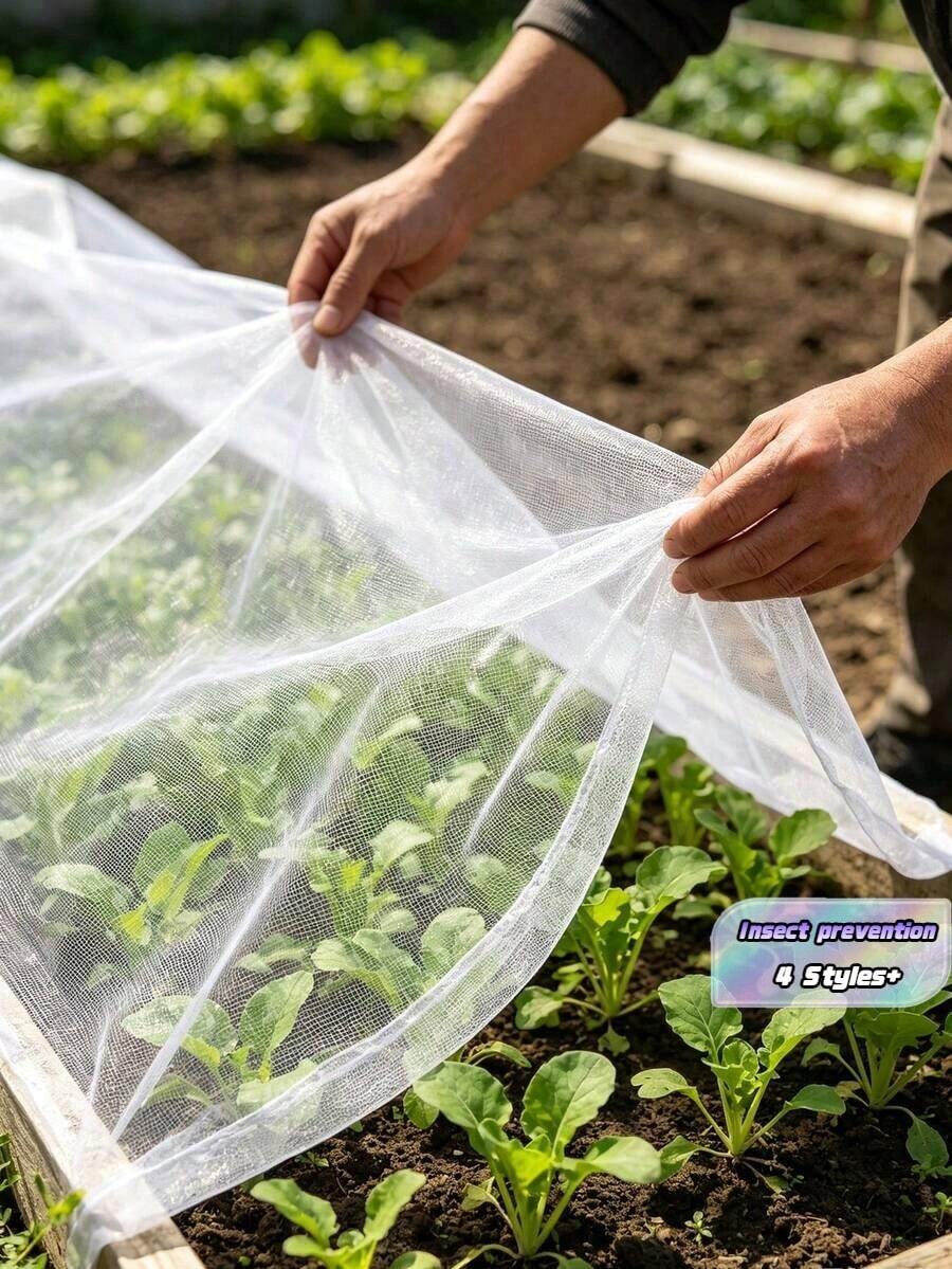 1 Pack, 60 Mesh Insect Netting, Made Of Polyethylene, Easy To Cut, Transparent Mesh, Fruit Covering Protective Net, Greenhouse Plant Protection Net, Greenhouse Insect Proof Net, Plant And Fruit Protective Film - Multicolor - View 1