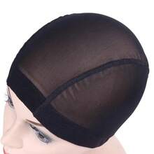 Women's Stretchable Mesh Dome Wig Cap (3/6/10 Pieces), Breathable Black Lace Front Wig Making Accessories, Adjustable For Comfortable Wear - Black - View 2