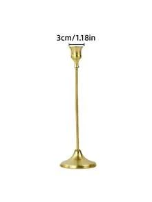 6PCS Gold Metal Trumpet Vase Candle Holder Set, Wedding Table Centerpiece Decor For Banquet Reception Party Dining Table Ornament - multicolor - View 5