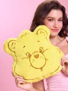 SHEIN X Care Bears 1個黃色卡通造型裝飾抱枕，可用於沙發、汽車 - 黃色 - 查看 4