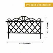 1/6Pcs Heavy‑Duty ABS Resin Garden Fence Panels, Easy Install Landscape Edging For Yard Lawn Patio Flower Bed, Modern Outdoor Decor Housewarming Gift - A - View 8