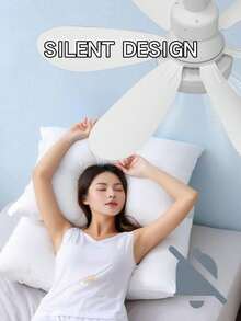 Multi‑Function Remote Control Ceiling Fan Light Combo, 30W LED Fan Lamp With E27 Base, Adjustable Fan, White Ceiling Light For Living Room, Kitchen And Office - one-size - View 6