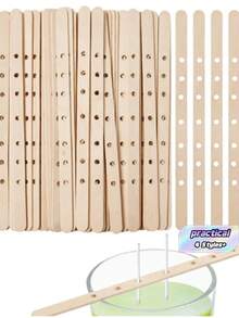 Batang Kayu Pelubang untuk Lilin, Penahan Sumbu Lilin, Penstabil Sumbu Lilin Aromaterapi, Bahan Pembuatan Lilin DIY - MultiWarna - View 1