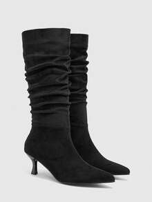 Black suede