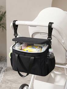 SHEIN Waterproof Stroller Storage Bag, Storage Bag, Multi-Functional Can Be Worn Or Hung, Suitable For Baby Mothers To Go Out - Multicolor - View 1