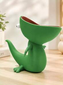 1pc Cute Big‑Mouth Lizard Ceramic Decor Storage Box, Multi‑Purpose Soap Holder Candy Jar, Entryway Desktop Organizer For Keys Keychains, Fun Tabletop Ornament, Decor Household Accessory For Living Room Hall Indoor Daily Home Decoration - multicolor - View 2